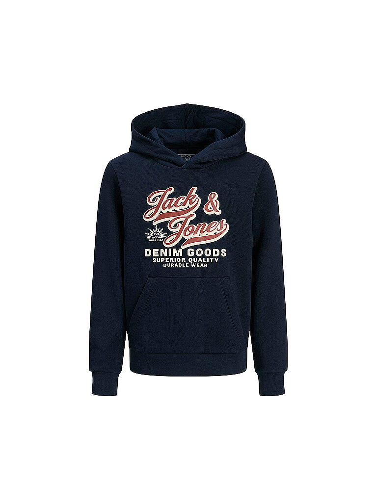 Sweatshirts à capuche Jack & Jones JJELOGO SWEAT HOOD Marine 11 ans,13 ans,16 ans garcons